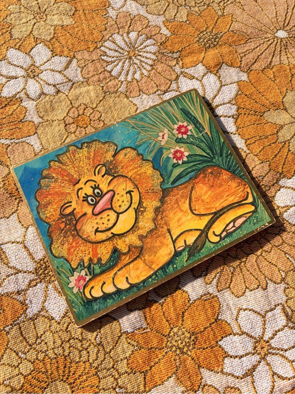 🦁✨ Vintage 1960s Monte Lion Wall Plaque ✨🦁
